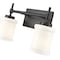 Z-Lite Cadoc 2 Light Vanity, 15in. W x 9in. H, Matte Black 622-2V-MB - alternate 3